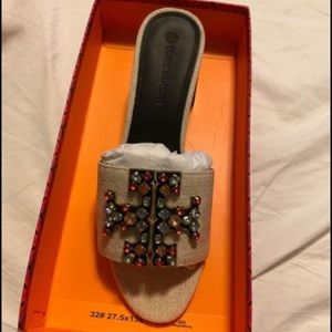 Tory Burch natural sandal espadrilles stones